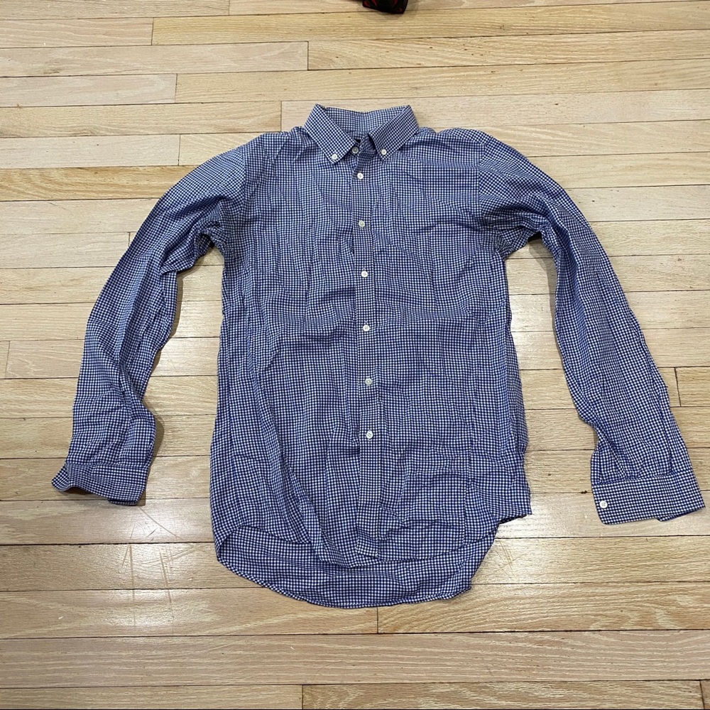 Uniqlo Jil Sanders +J collab button down shirt check pattern